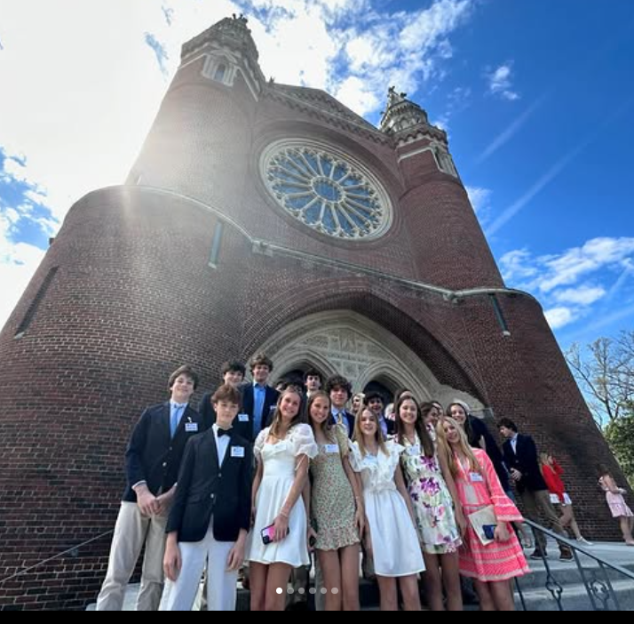 2024 confirmands on angle in front of sanctuary